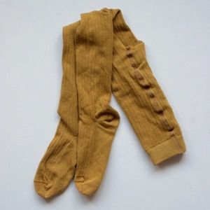 The Simple Folk Eco Conscious Organic Cotton Ribbed Tights Size 2/4